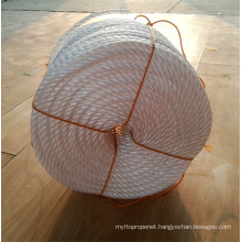 white polypropylene rope with 3 strand twisted rope or 8 strand braided pp rope for 3mm,8mm,16mm diameter